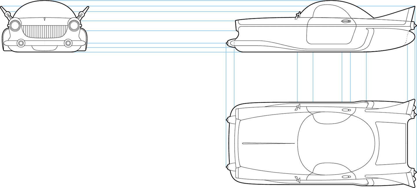 Graphic design illustration - Blueprint